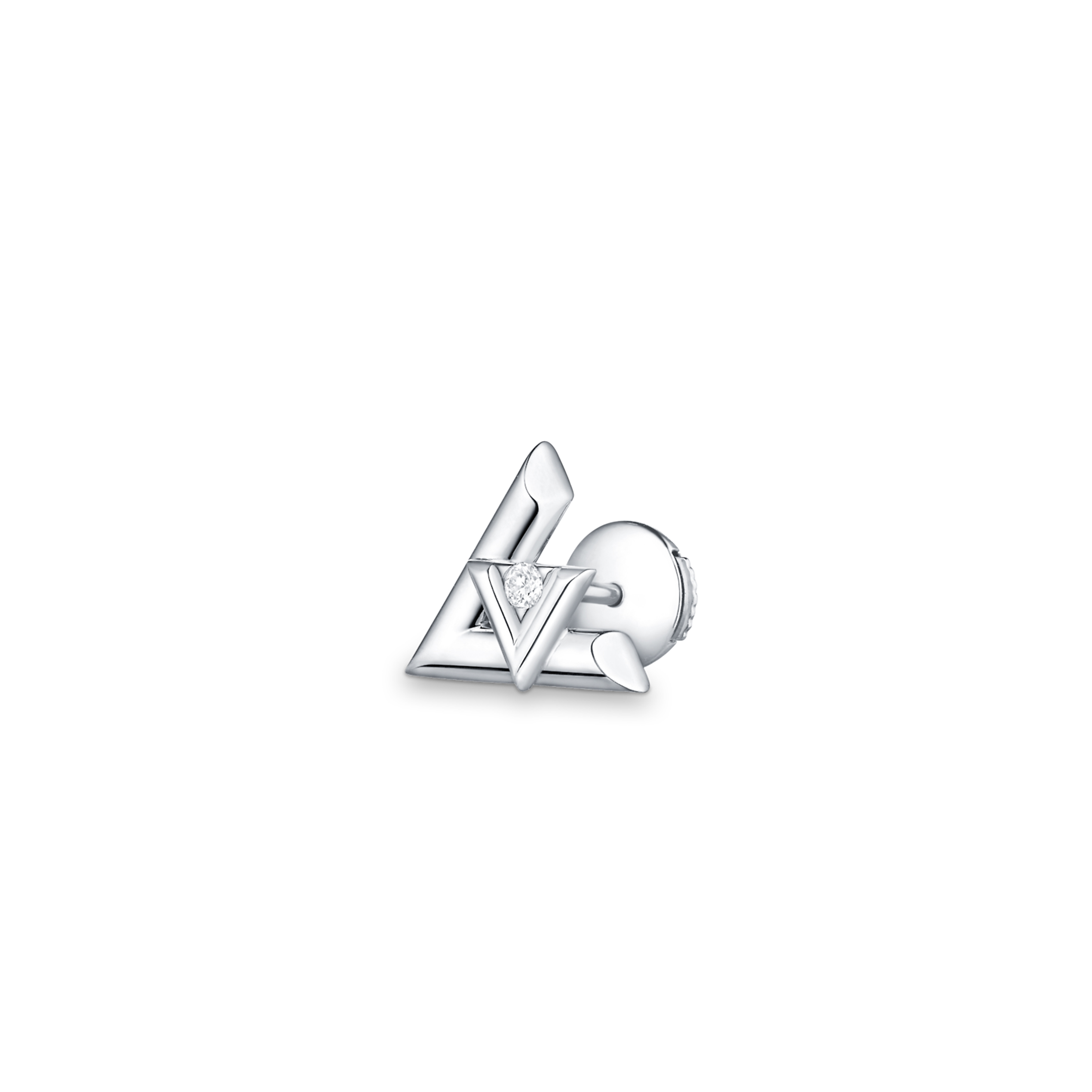 LOUIS VUITTON LV VOLT 18K GOLD DIAMOND EARRINGS Q96970